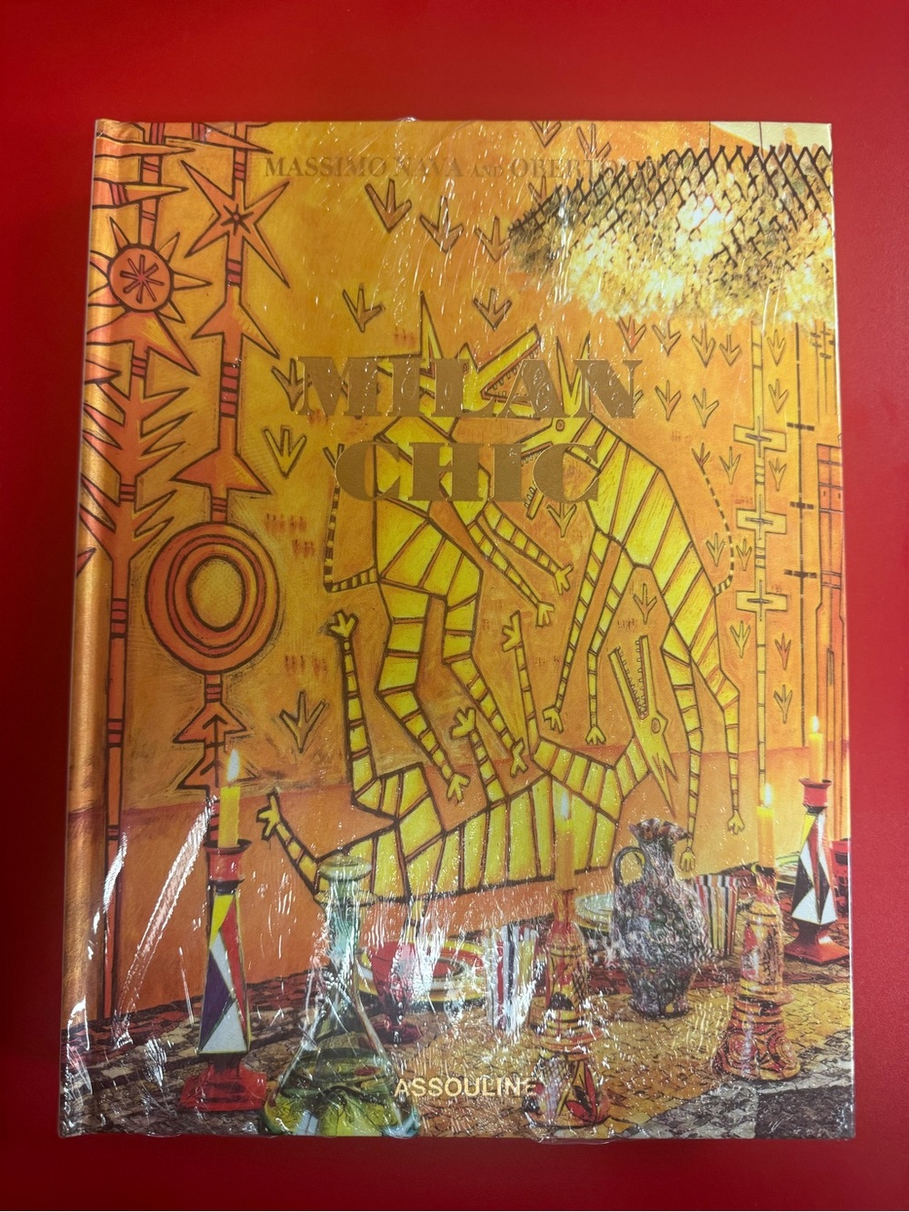 Assouline Gold & Orange Gold Milan Chic Coffee Table Book